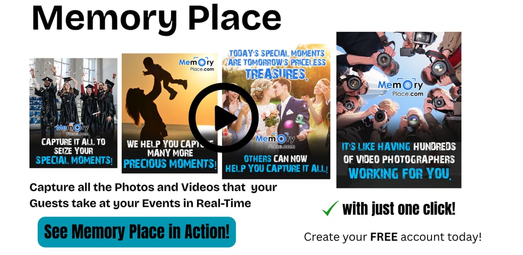Capture all the photos and videos that your guests take in real time