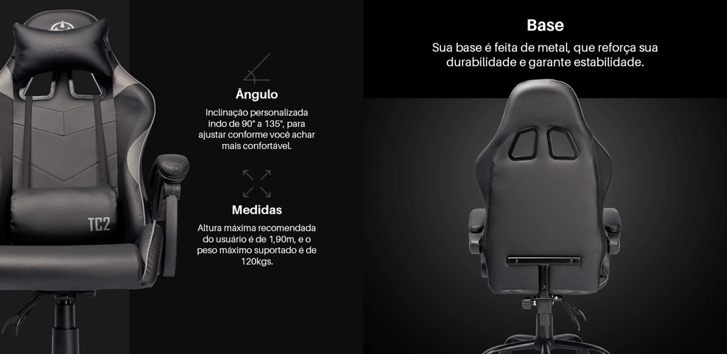 cadeira gamer TGT Heron TC2, especificações e detalhes