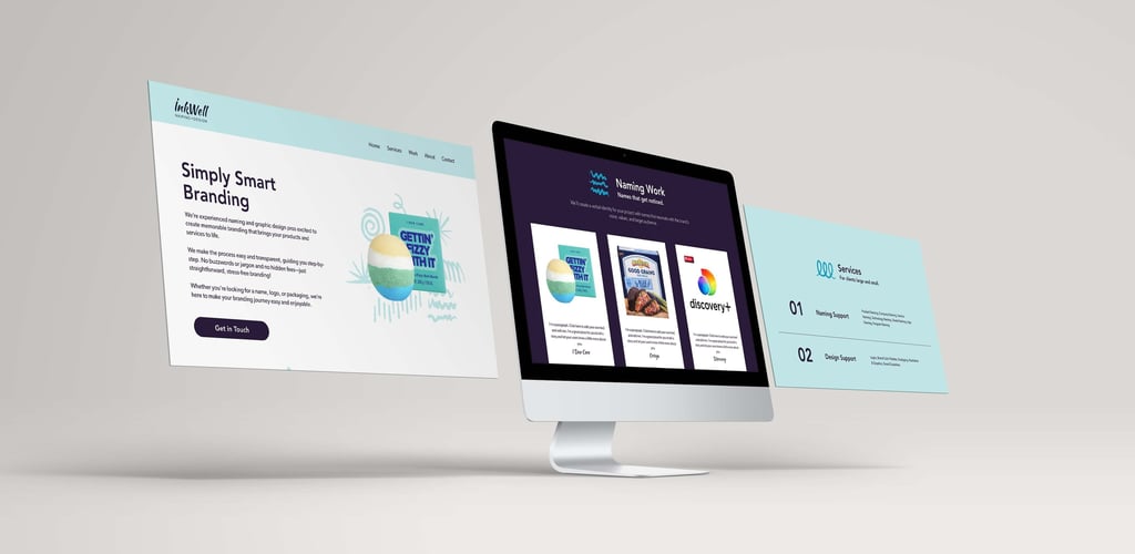 Main Website Screens for a website redesign