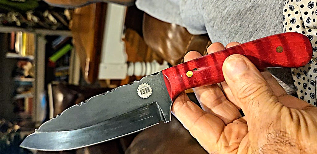 Blade is made from a 36" Sawblade which we get from a local Sawmill..