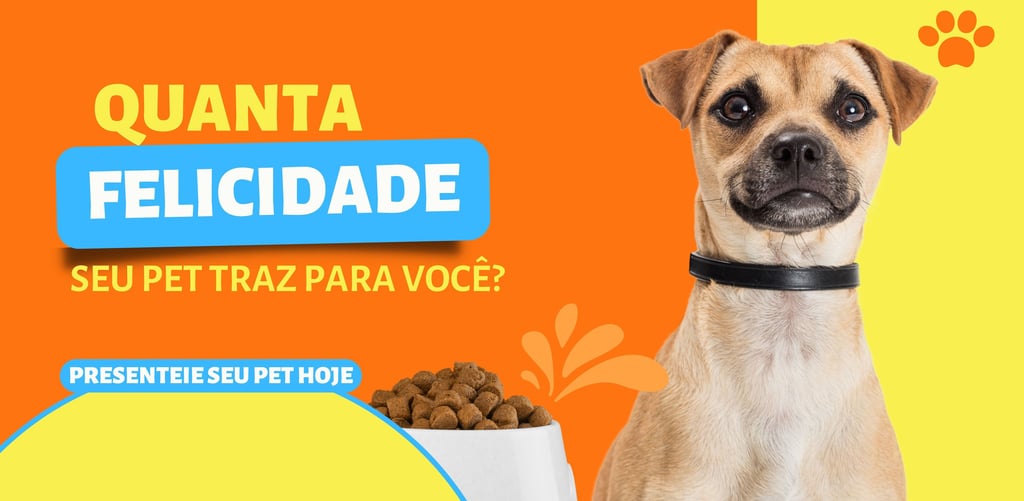 Ideias para banner para pets - felicidade