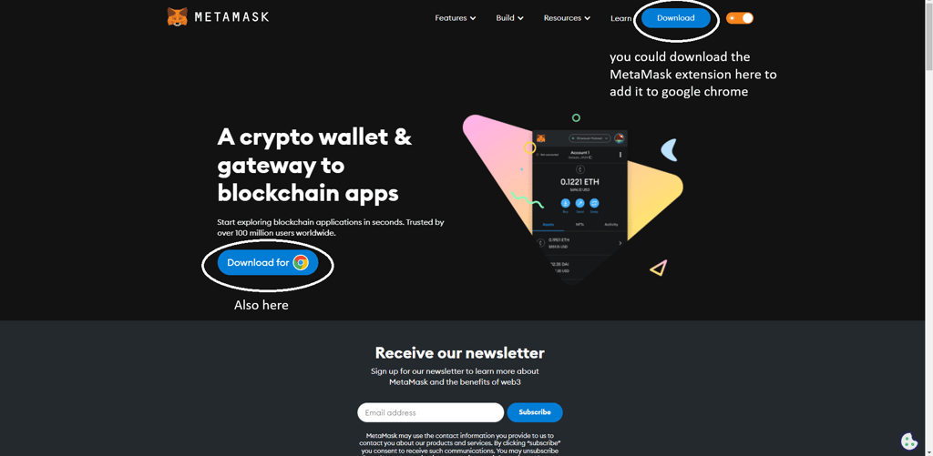 Download Metamask