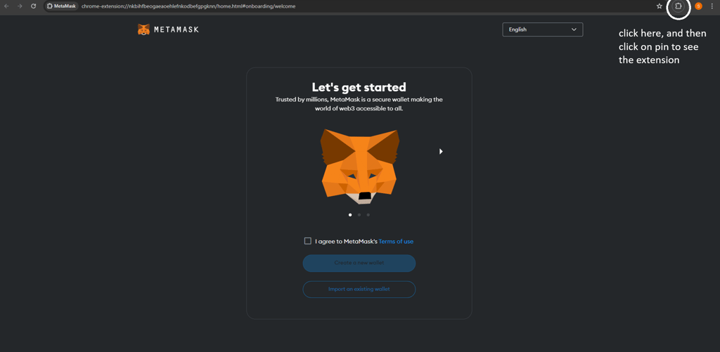 Metamask Create a new wallet