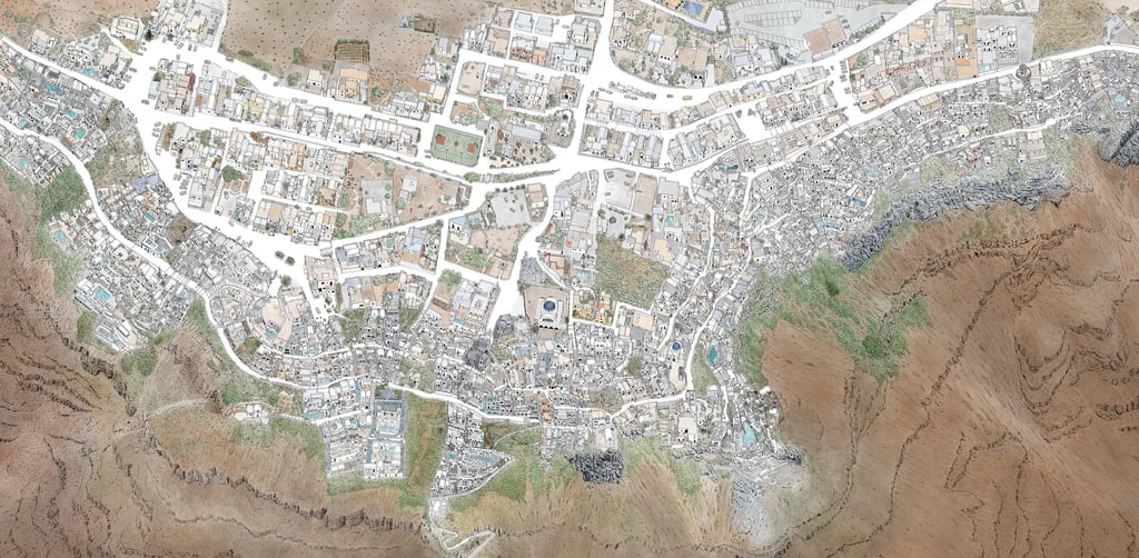 Imerovigli map © 2023 Anaxima Ltd. — used with permission
