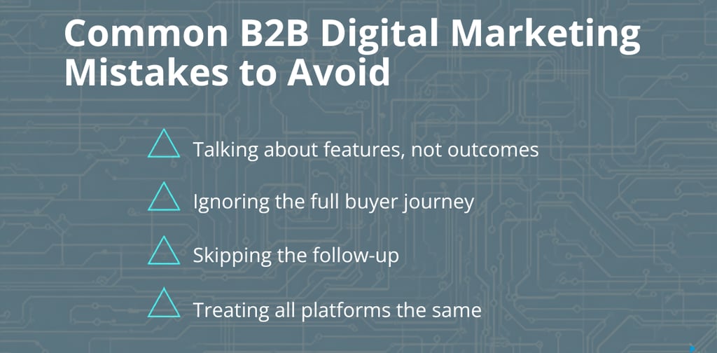 common mistakes in b2b digital marketing