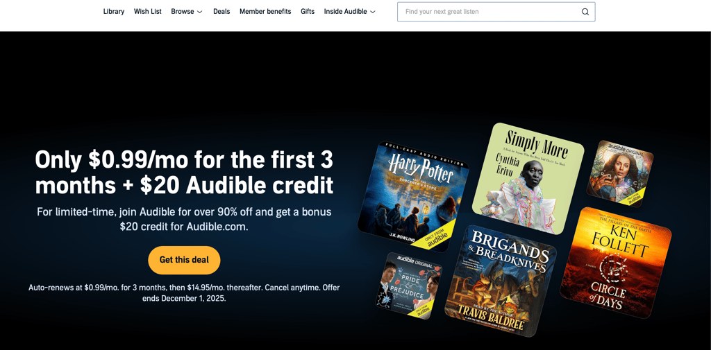 a website page with a picture of a number of books