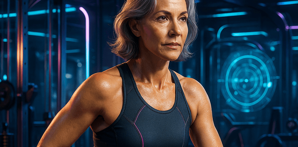 Mujer de 50 años haciendo ejercicio