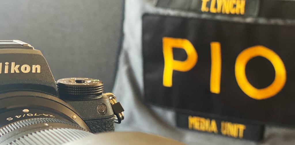 Thomas Y. Lynch PIO camera gear and ballistic vest 
