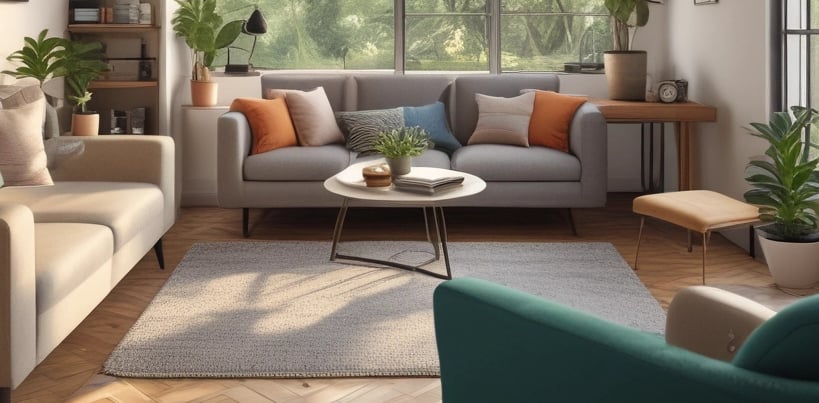 salon très lumineux et spacieux idéal pour la location