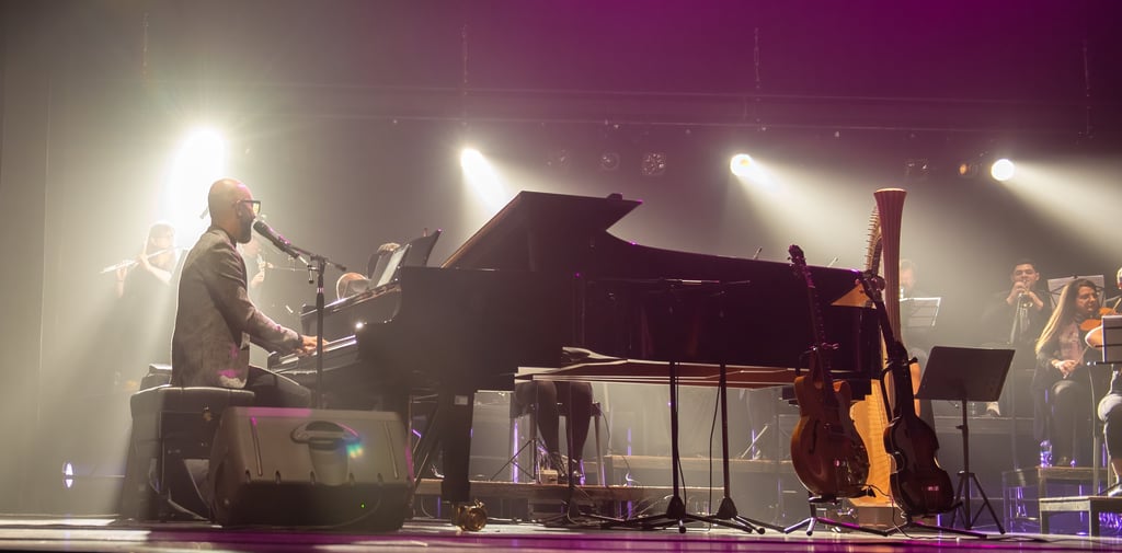 David De Mata playing the piano on Beatles: Symphonic Journey