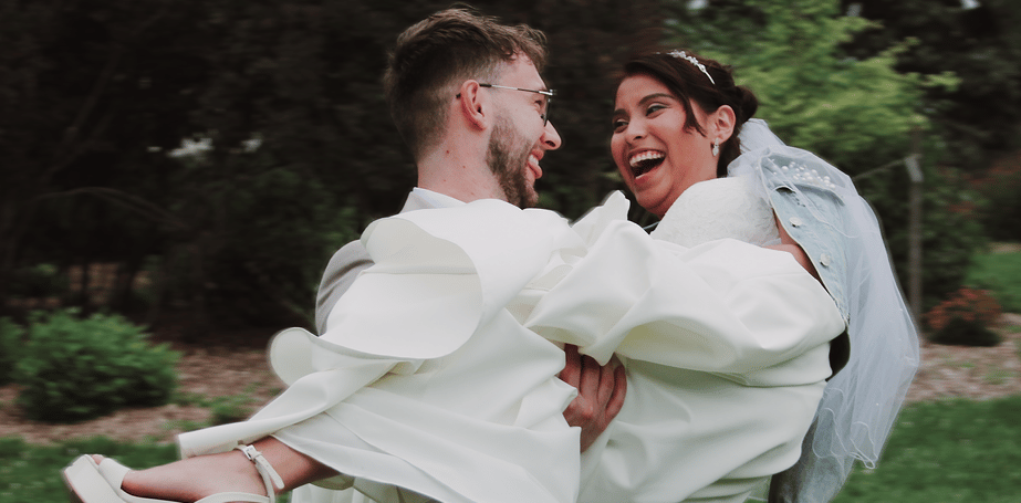 Bride and groom captured in luxury, candid, editorial wedding photography