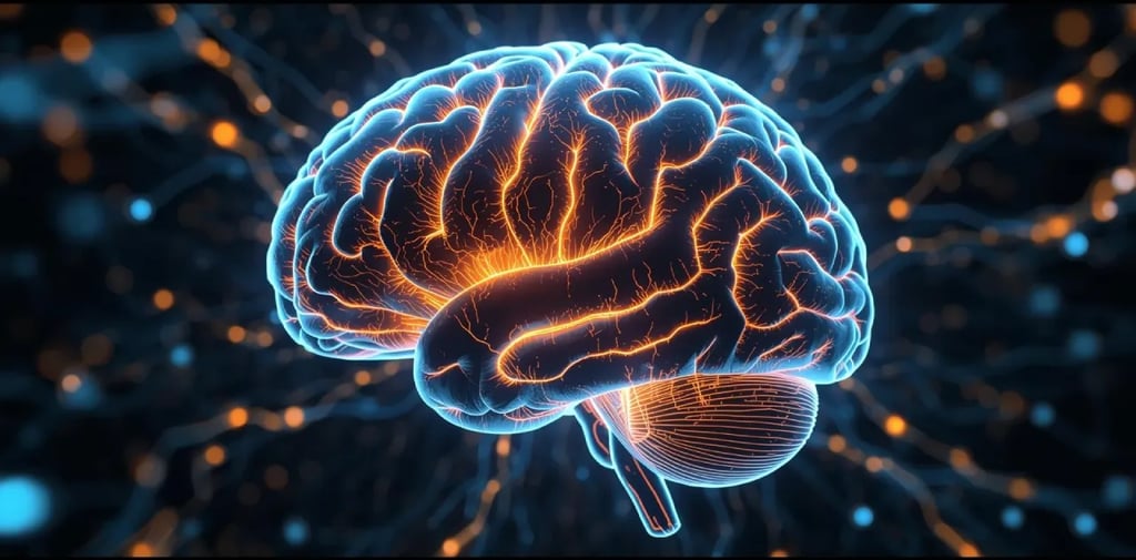 Glowing brain dopamine pathways showing science behind motivation.