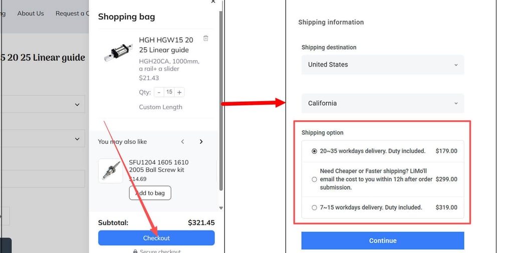 Shipping cost and delivery