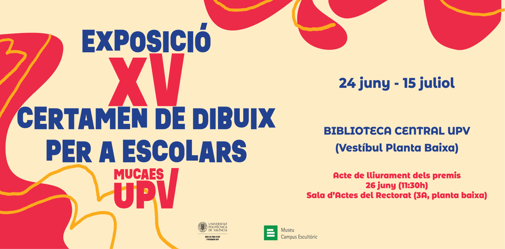 Banner utilizado en la pàgina web de la UPV para anunciar el Certamen de Dibuix per a Escolars de la