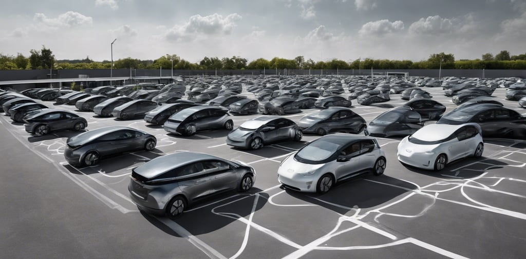 a parking lot with a lot of cars parked in it