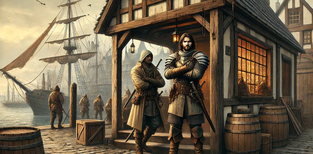 Freeport Military Guarding a Port House