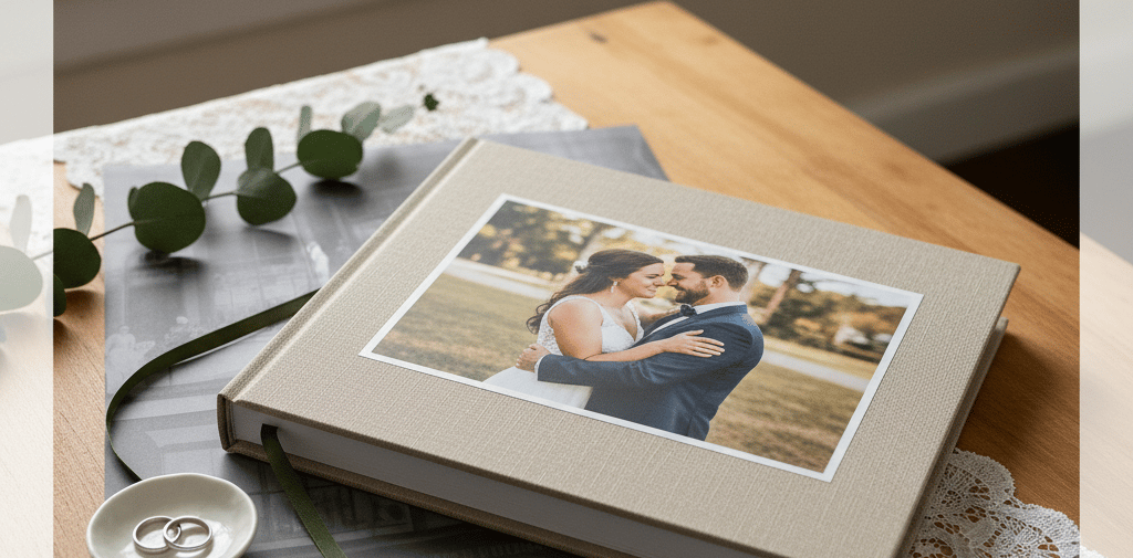 Linen Wedding Album 
