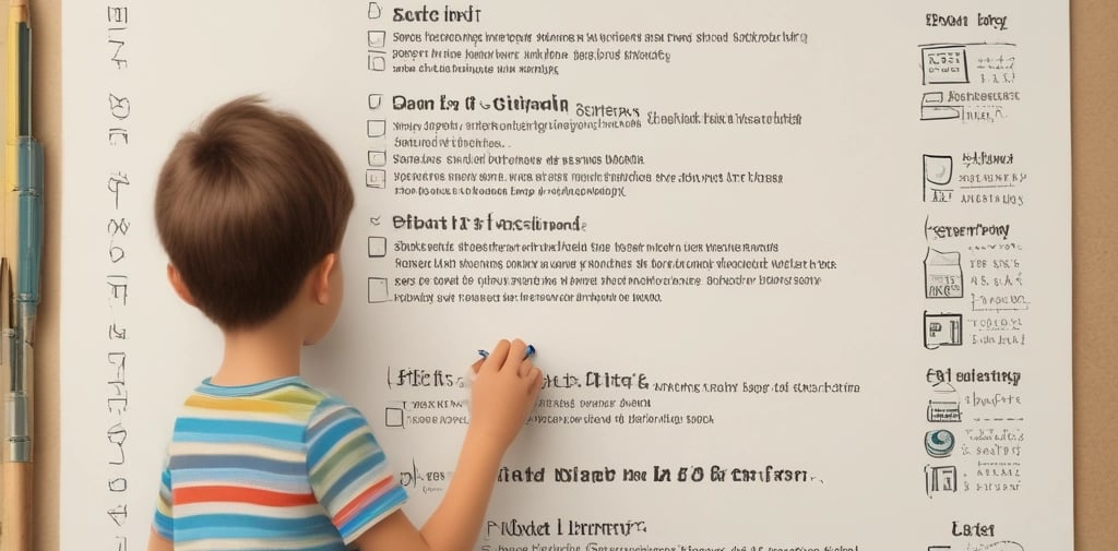 Young person happily counting savings at a desk with a notebook and piggy bank.