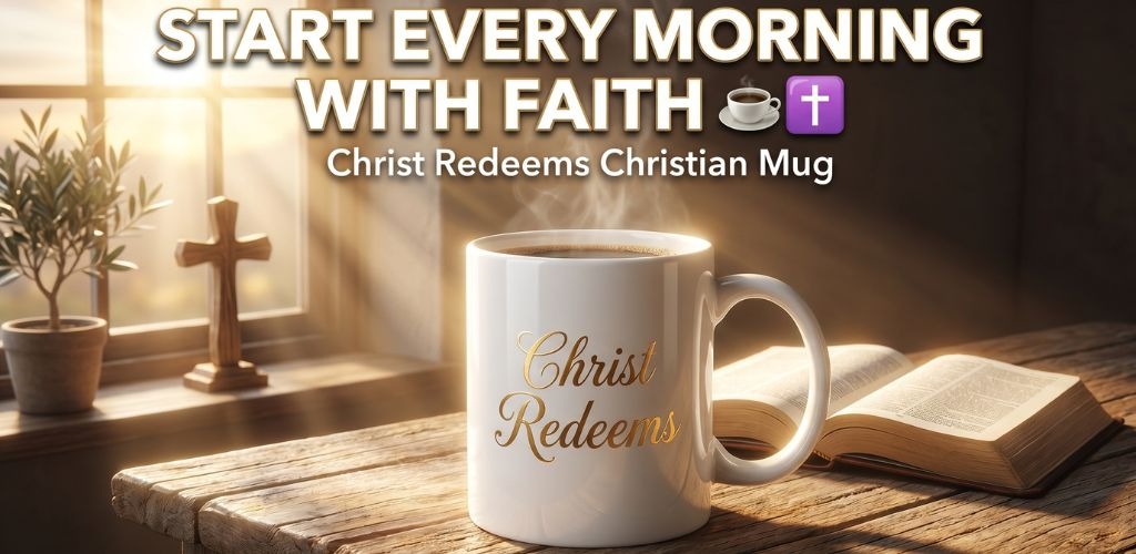 Christian mug, Christian coffee mug, faith mug, inspirational mug, Jesus mug, Christ Redeems mug,Ale