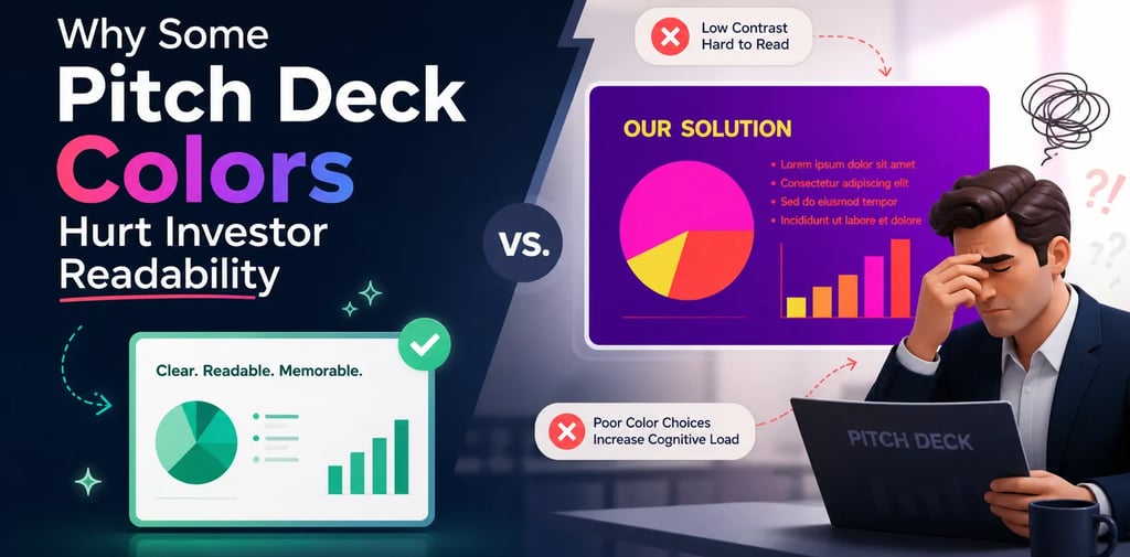 Why Some Pitch Deck Colors Hurt Investor Readability