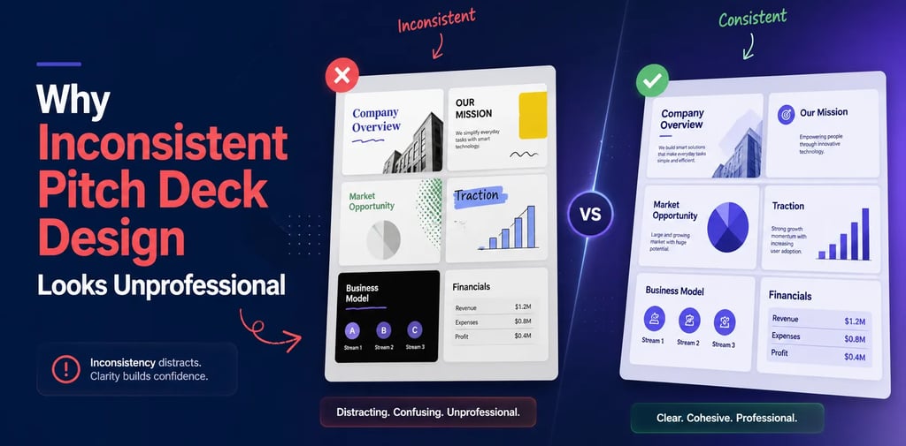 Why Inconsistent Pitch Deck Design Looks Unprofessional