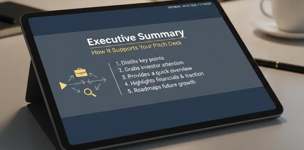 What an Executive Summary Is & How It Supports Your Pitch Deck