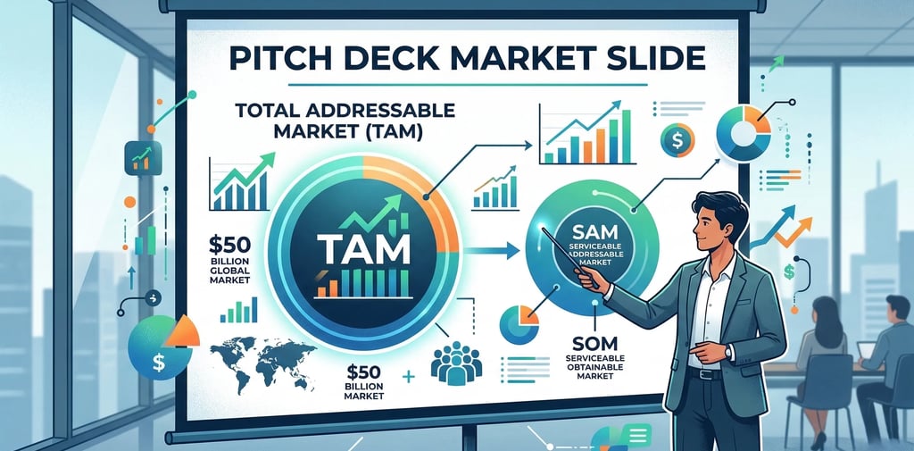 Pitch Deck Market Slide: Proving Total Addressable Market (TAM)