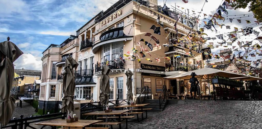 exterior of the Trafalgar Tavern Greenwich
