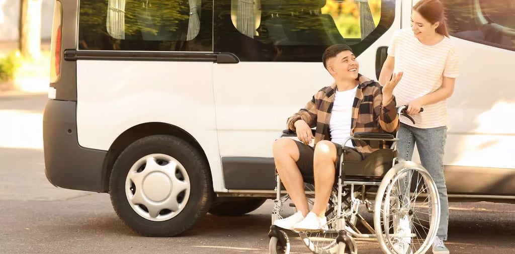 Furgoneta con rampa para discapacitados