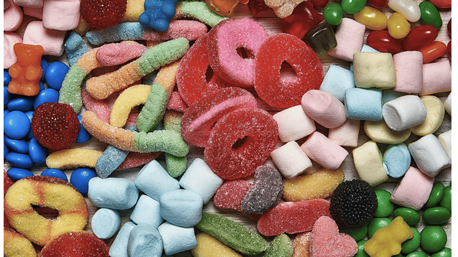 a bunch of candies and candies candies candies candies candies