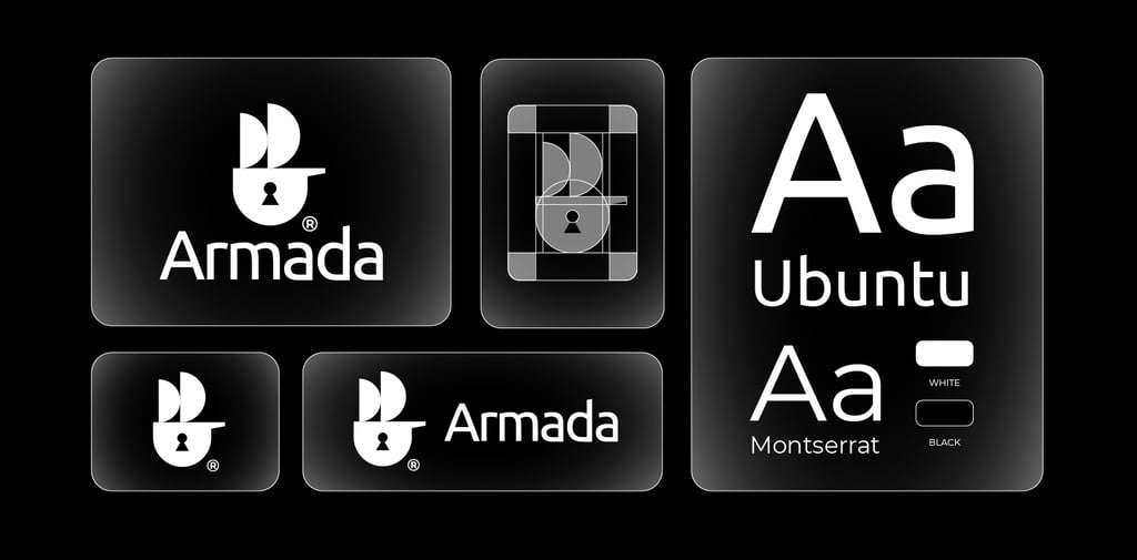 Digital safety logo variations, brand fonts and logo grid.