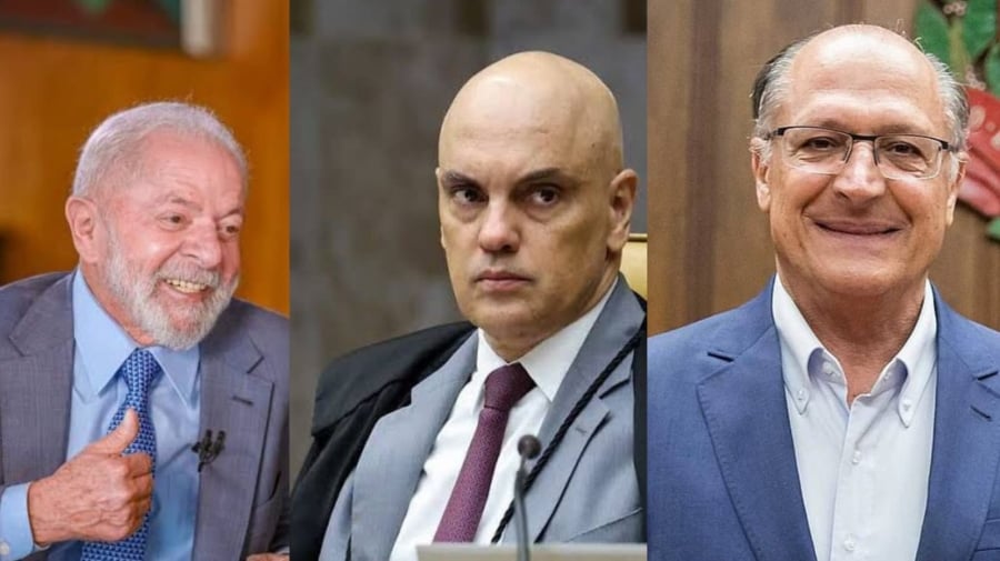Lula, Alexandre de Moraes e Geraldo Alkmin