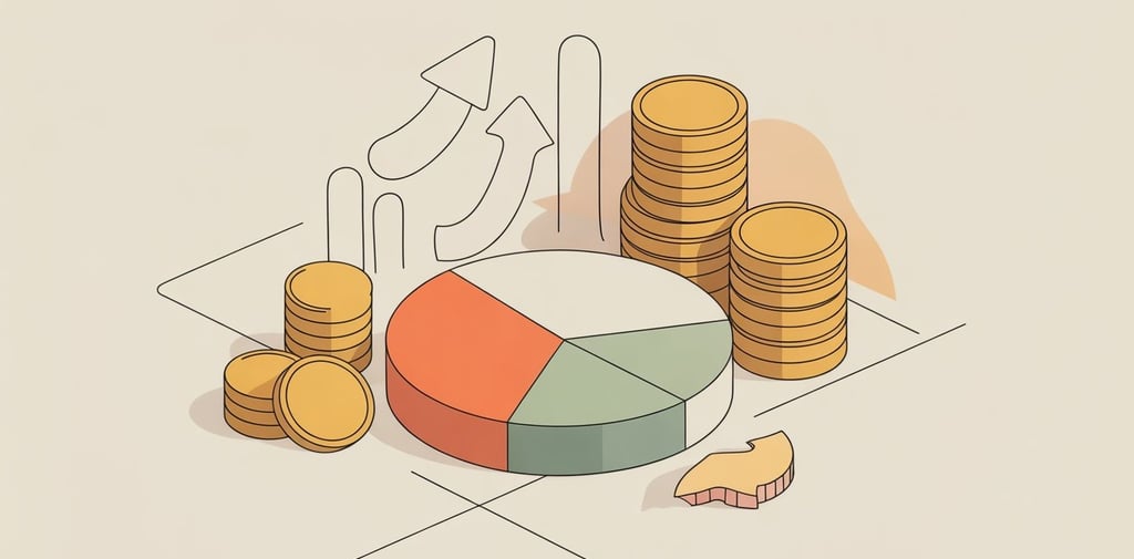 Simple budget sketch showing income, expenses, and savings for financial planning beginners.