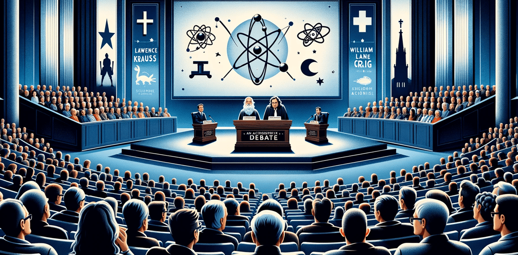 a man in a suit and tie is standing in front of a large screen