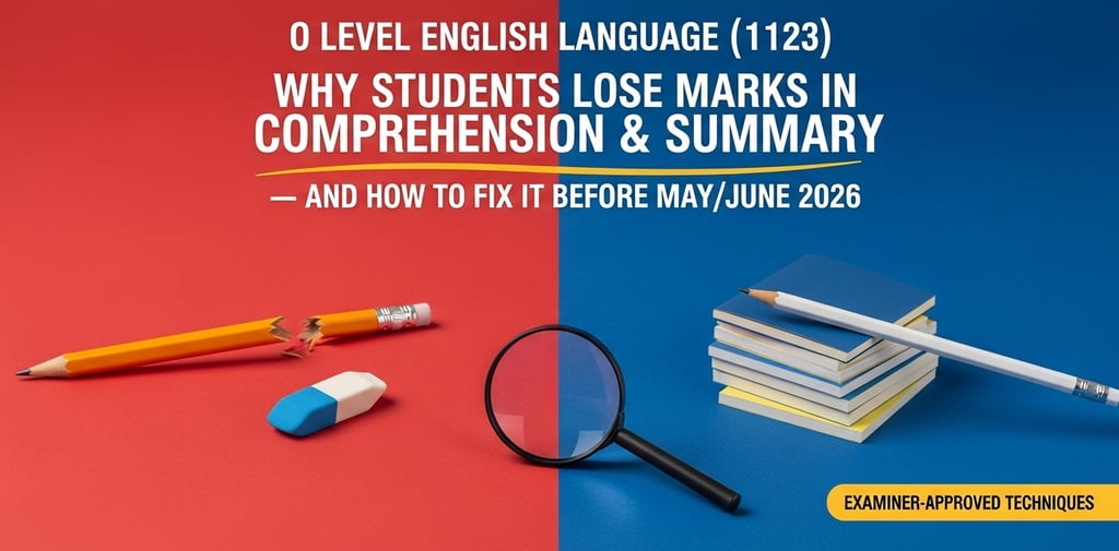 O Level English Language (1123): Why Students Lose Marks in Comprehension & Summary