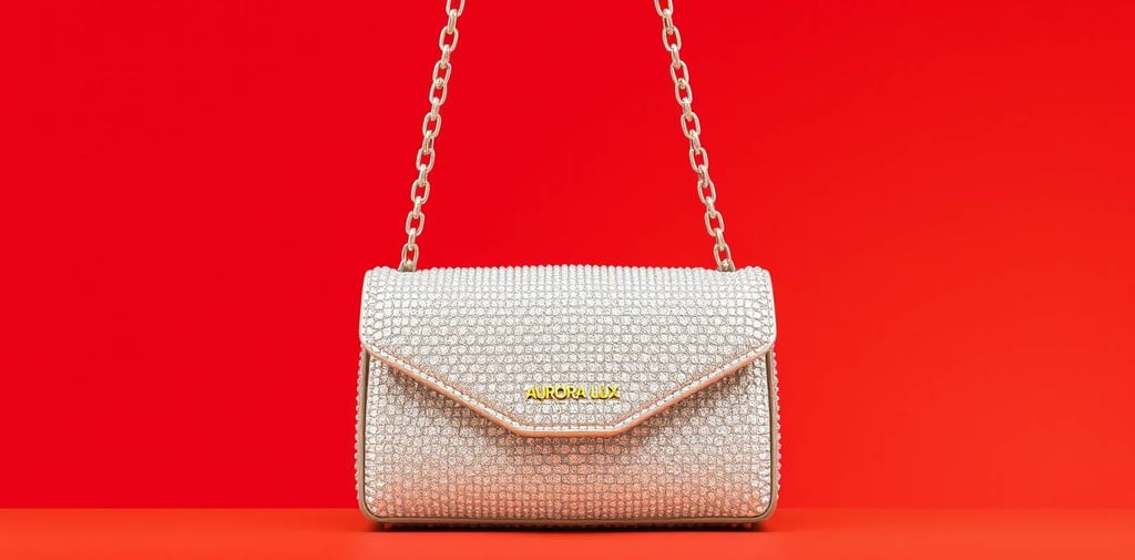 tas dengan detail kristal