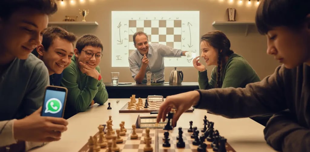 Des joueurs entrain de jouer aux échecs