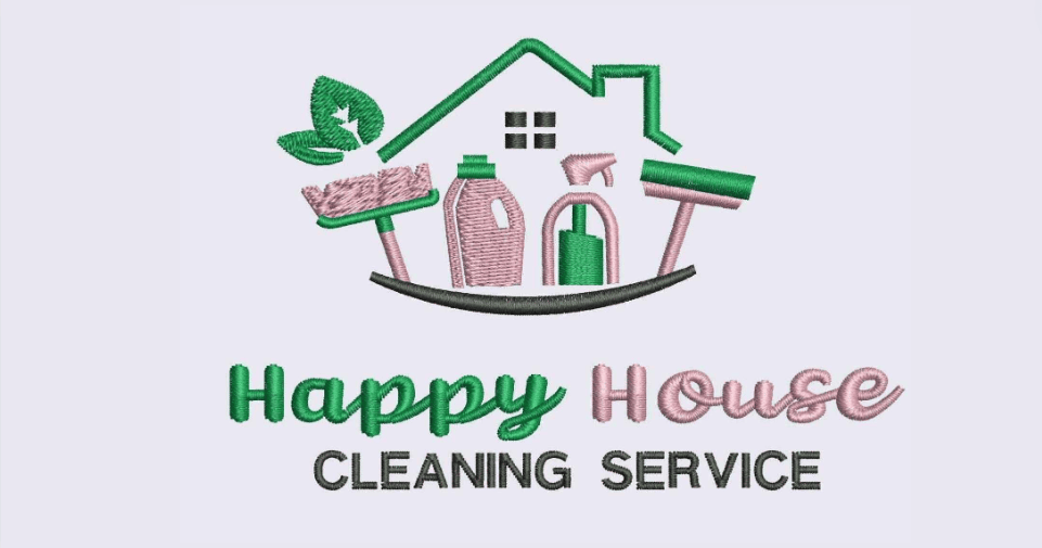 a business card with a pink and white background