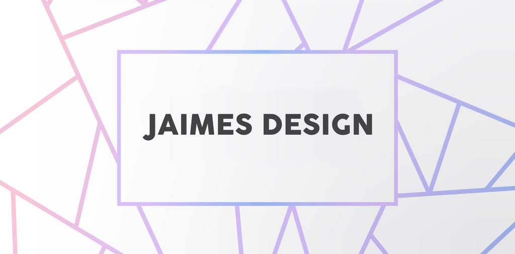 a business card with the name james design