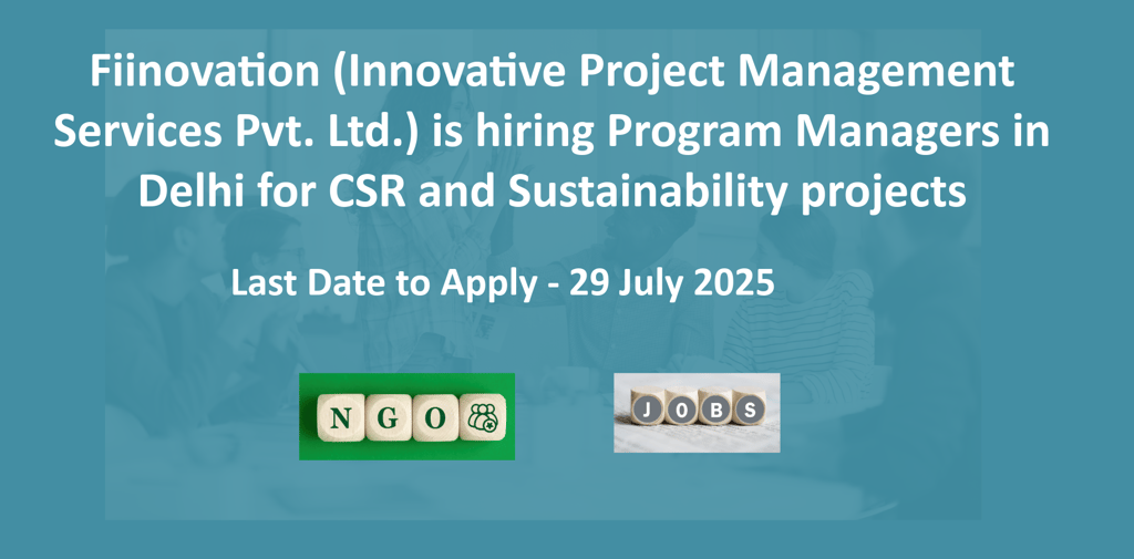 Fiinovation (Innovative Project Management Services Pvt. Ltd.) is hiring Program Managers in Delhi