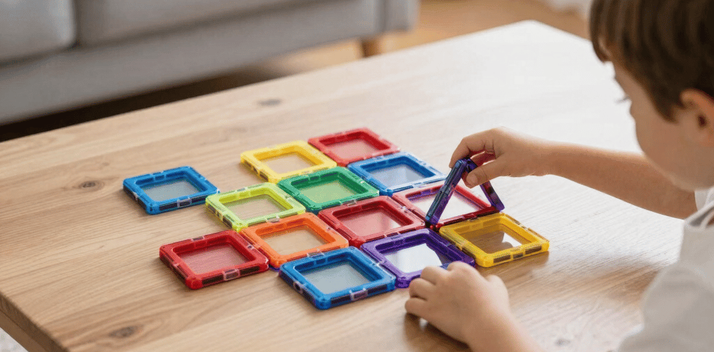 Children silhouetted on a beach at sunset