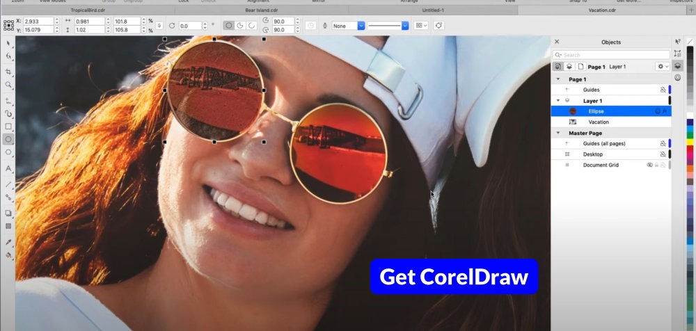 Get CorelDraw with AI-powered Bitmap Effects in Interactive Lenses.