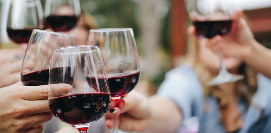 Amigos compartilhando uma taça de vinho