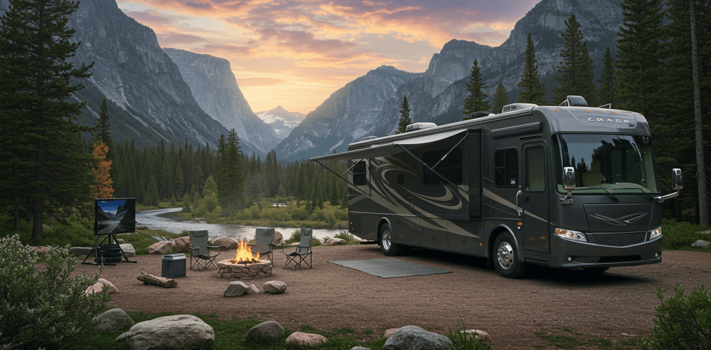 Showcasing top RV trends 2025, including Smart RV technology and new designs for modern travel