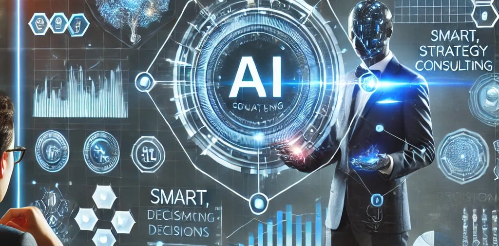 a man in a suit and tie is standing in front of a large screen with