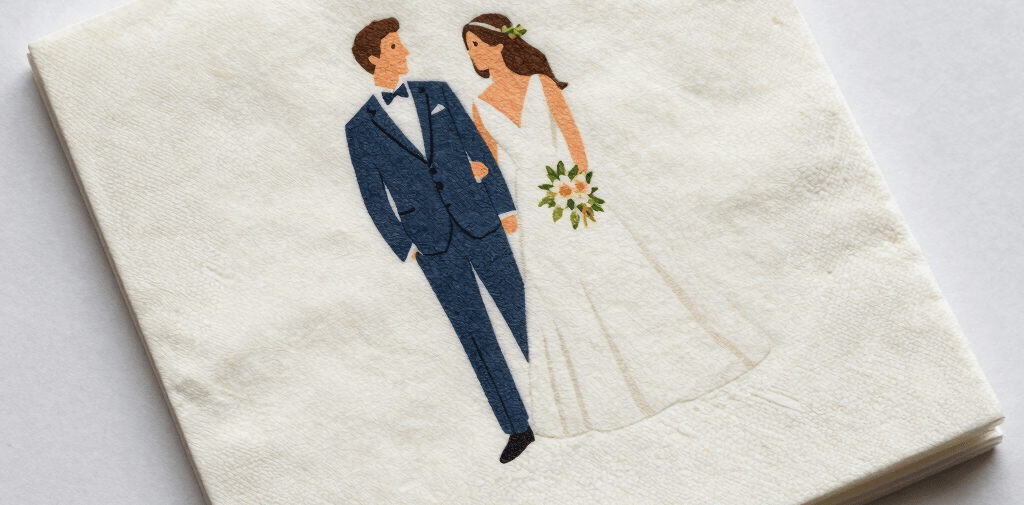 A restaurant menu displayed on a table.