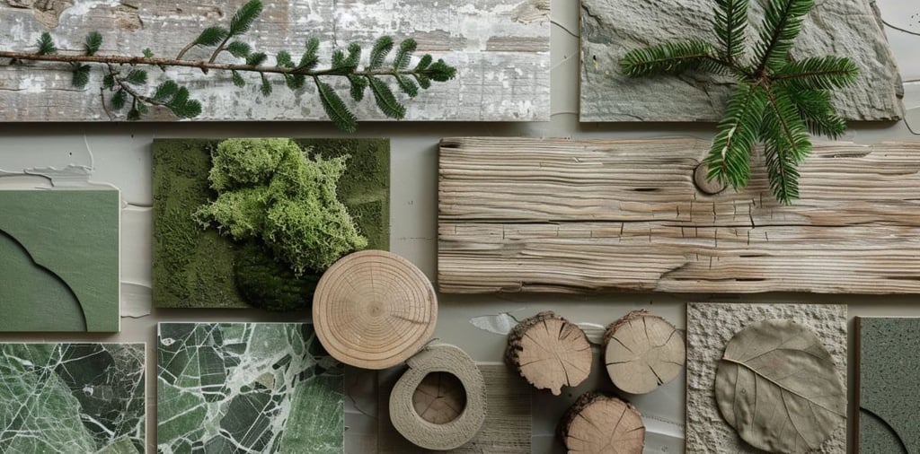 biophilic interior mood board