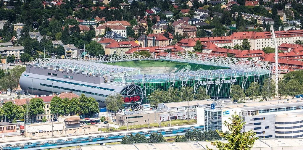 Allianz-Stadion in Wien-Hütteldorf – Heimstadion des SK Rapid Wien