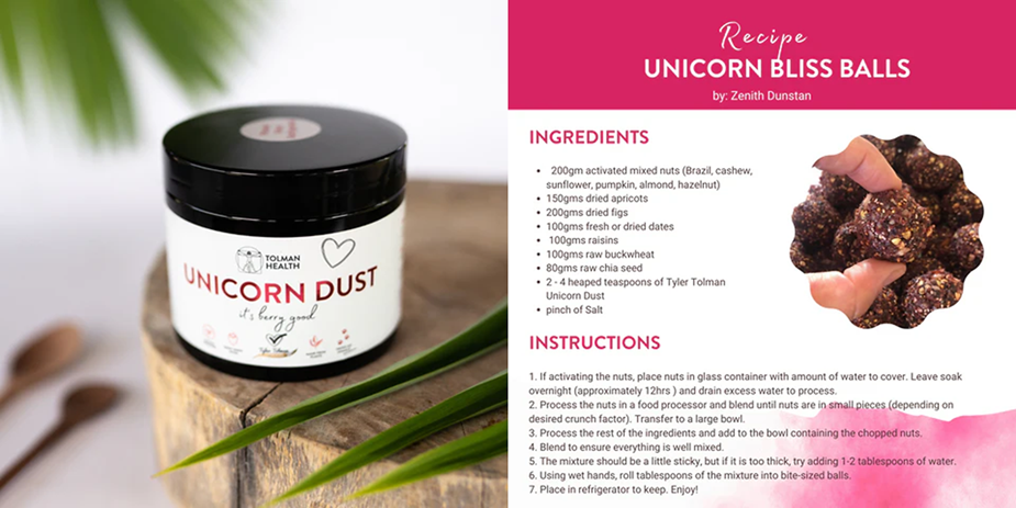 unicorn dust bliss balls