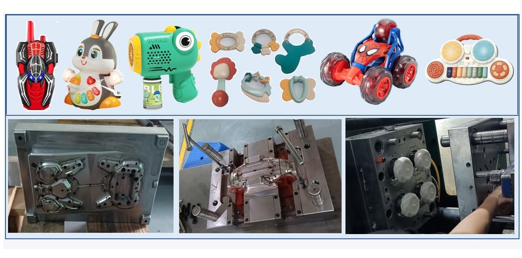Walkie talkie, early education toys, bubble machine, baby rattles, car model mold manufacturing